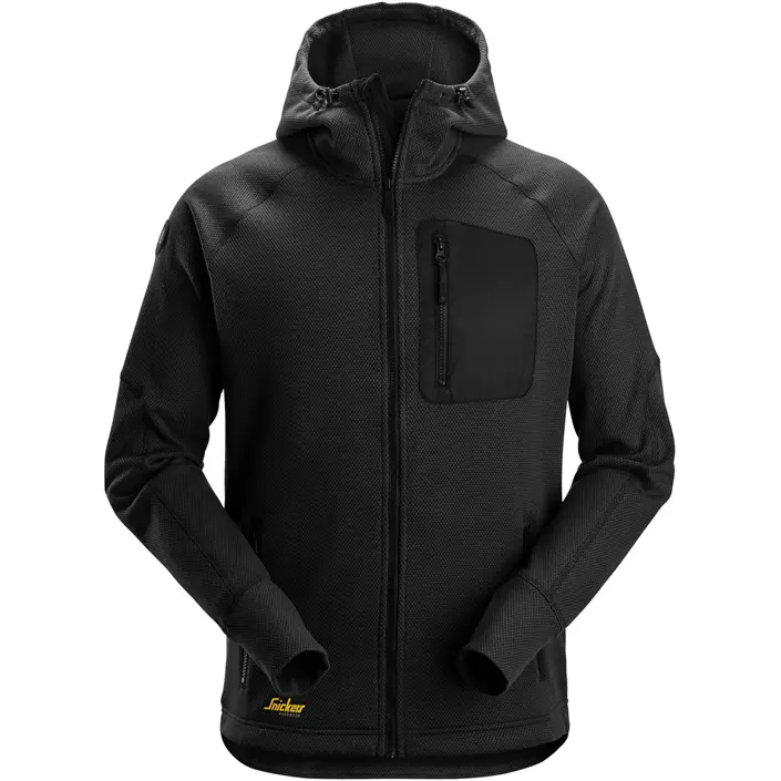 Snickers FlexiWork Fleece Kapuzensweatshirt 8041, Black, large image number 0
