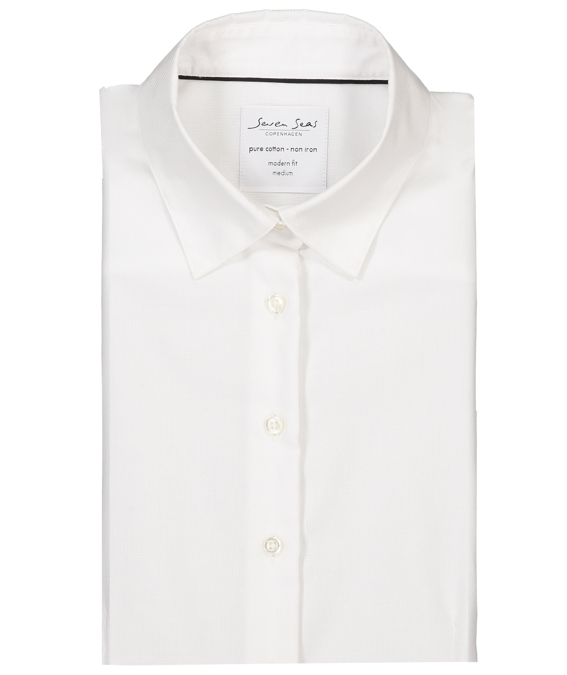 Seven Seas Dobby Royal Oxford modern fit dameskjorte, Hvid, large image number 4