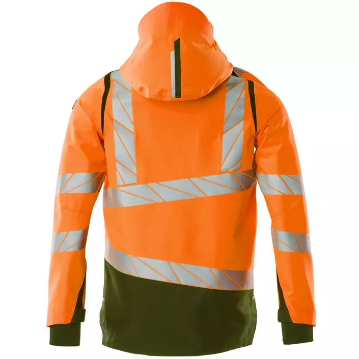Mascot Accelerate Safe shell jacket, Hi-Vis Orange/Moss, large image number 1