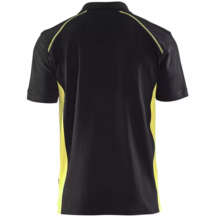 Blåkläder polo T-shirt, Black/Hi-Vis Yellow, large image number 1