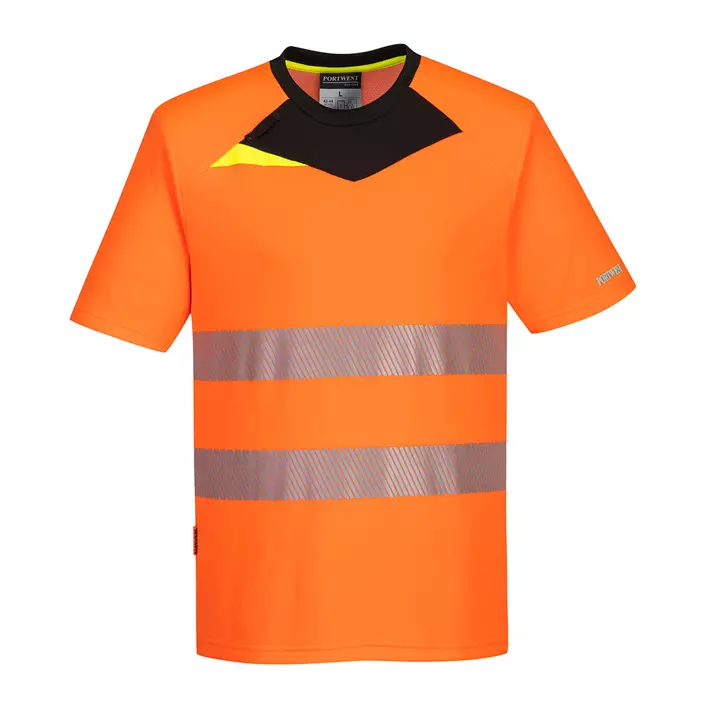 Portwest DX4 work T-shirt, Hi-Vis Orange/Black, large image number 0