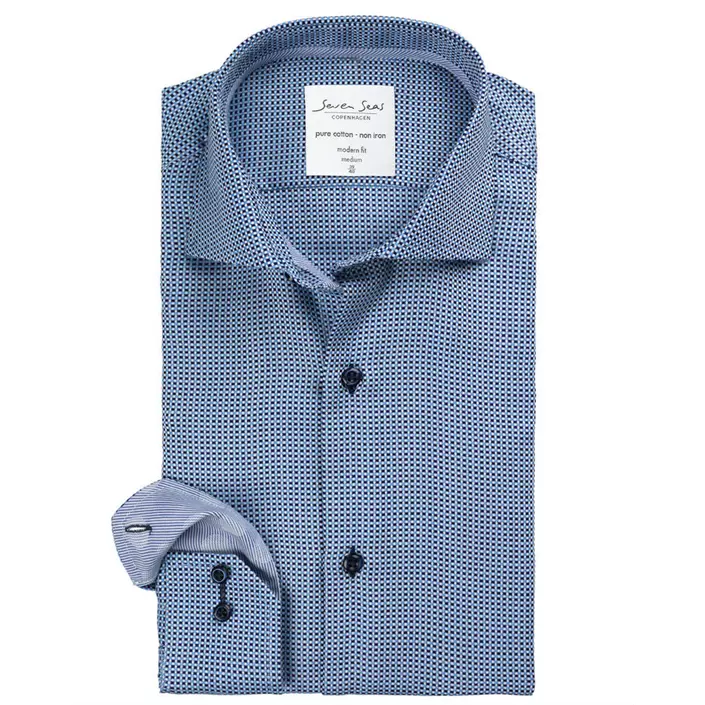 Seven Seas Dobby Alonso modern fit Hemd, Blau, large image number 4