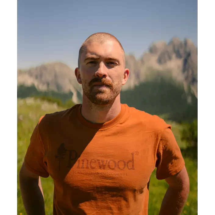 Pinewood Outdoor Life T-shirt, Burned Orange, large image number 1