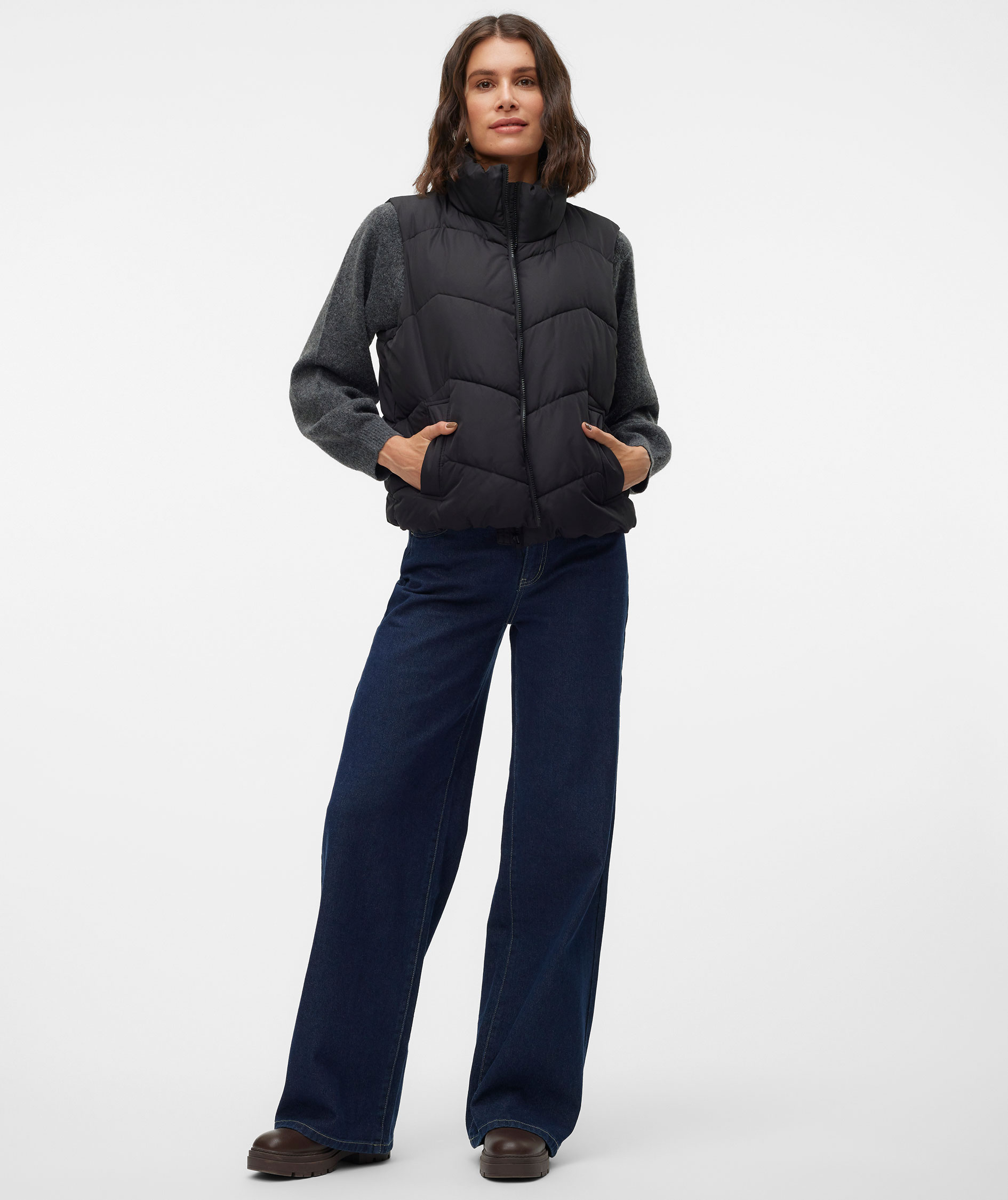 Vero Moda VMLIGAEVA quilted vest, Black, large image number 4