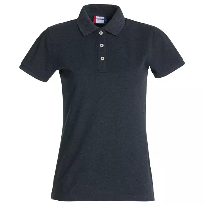 Clique Premium women's polo shirt, Antracit Melange, large image number 0