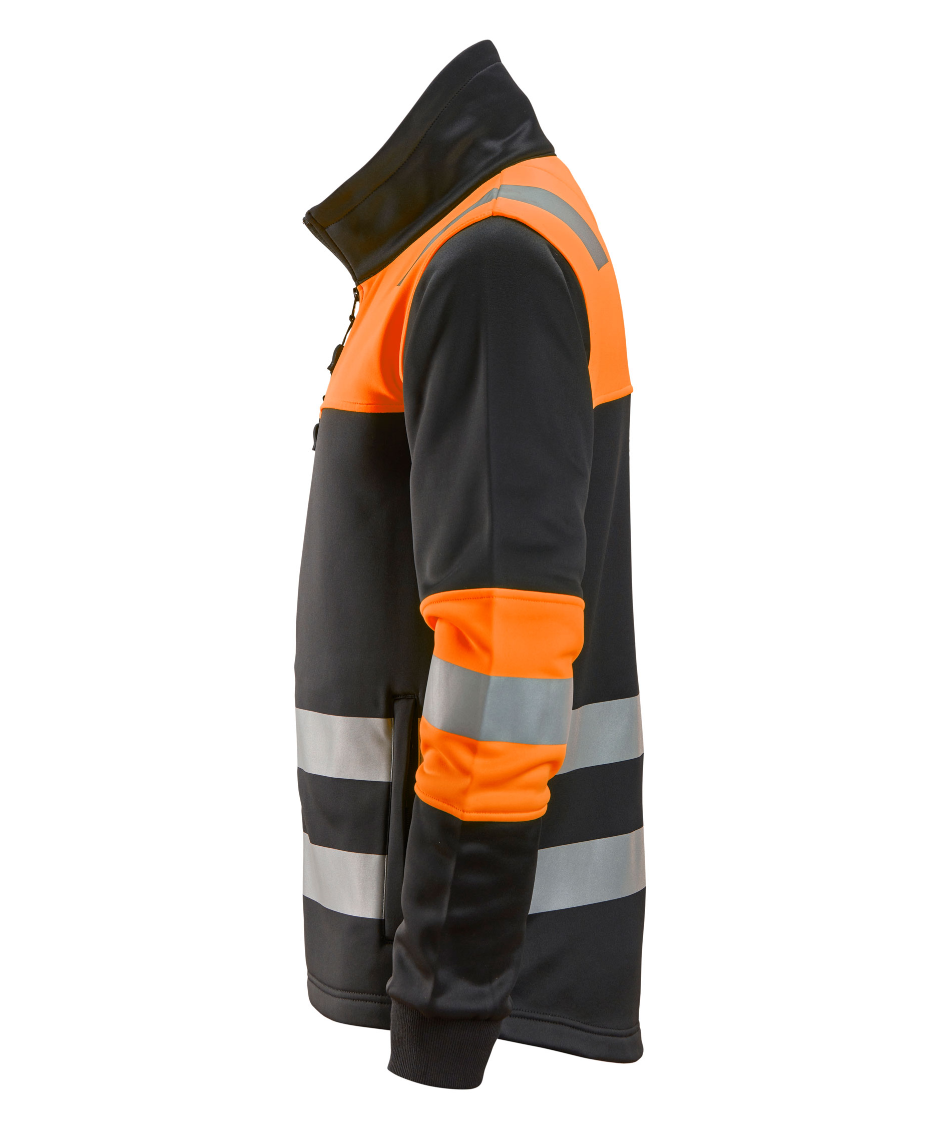 Snickers sweat jacket 8034, Black/Hi-vis Orange, large image number 3