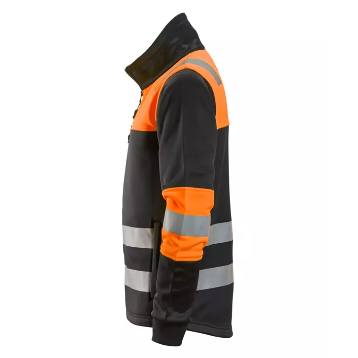Snickers sweat jacket 8034, Black/Hi-vis Orange, large image number 3