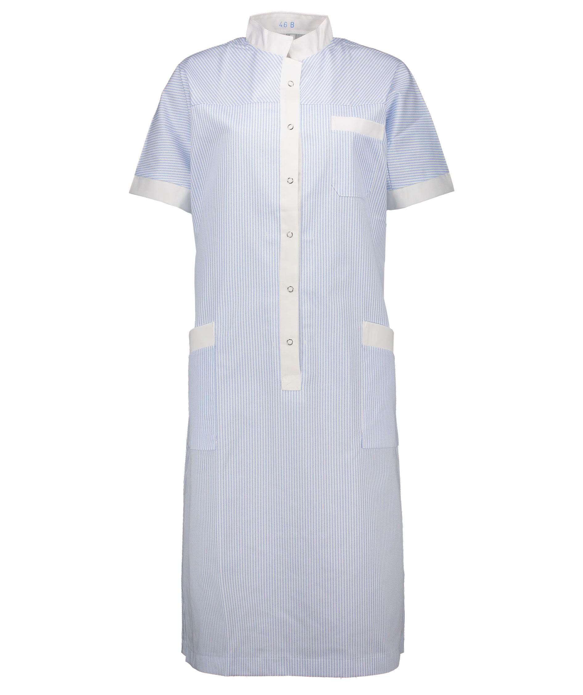 Borch Textile 0519 Damenkleid 180 gsm, Hellblau/wei&szlig; gestreift