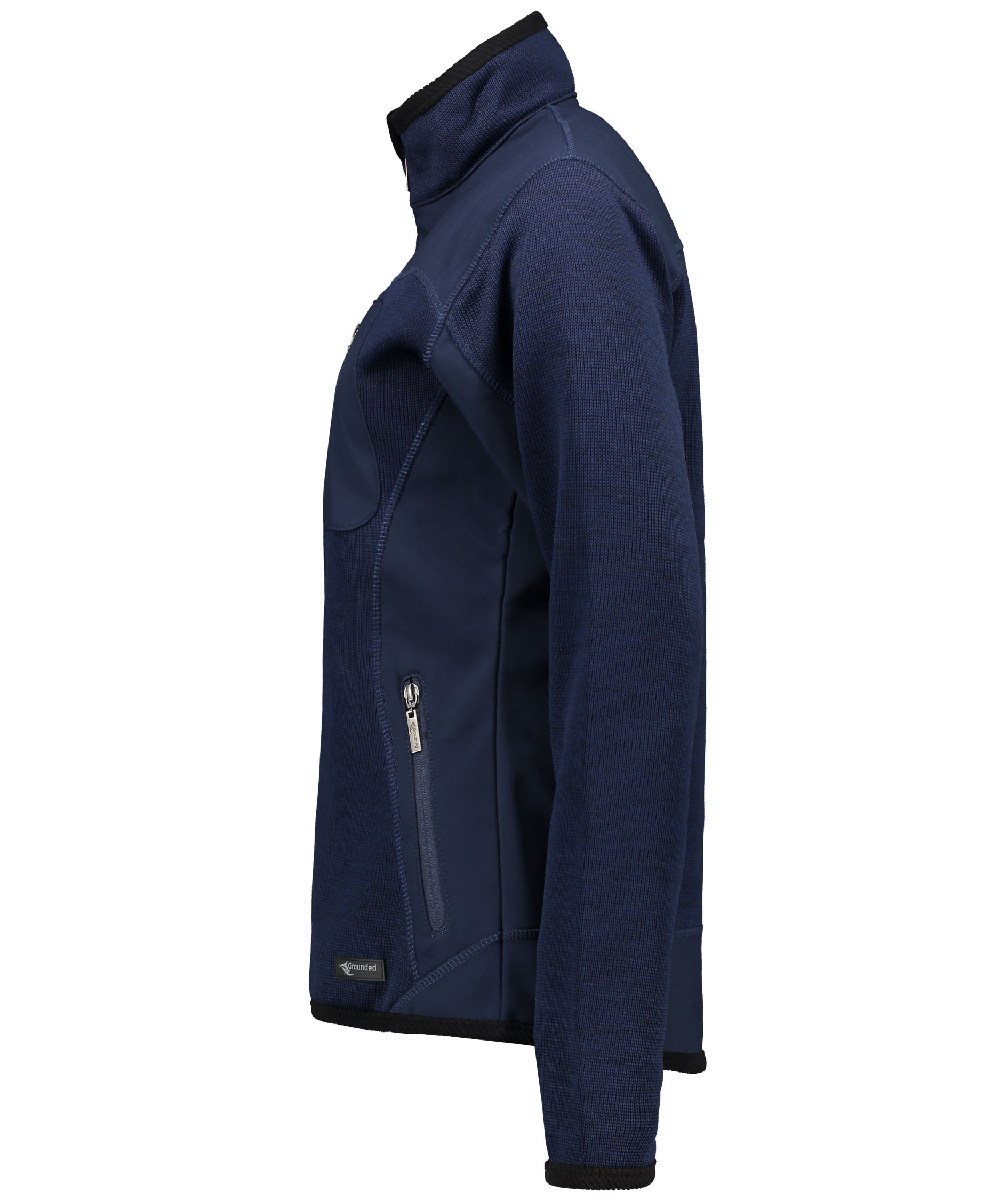 Grounded 7932 dame strikjakke, Navy, large image number 2