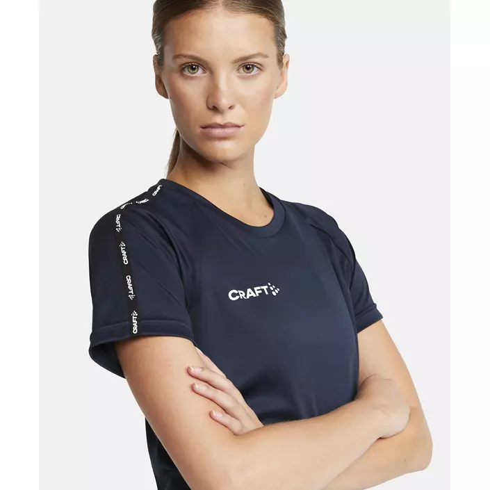 Craft Squad 2.0 Contrast Damen T-Shirt, Navy, large image number 3