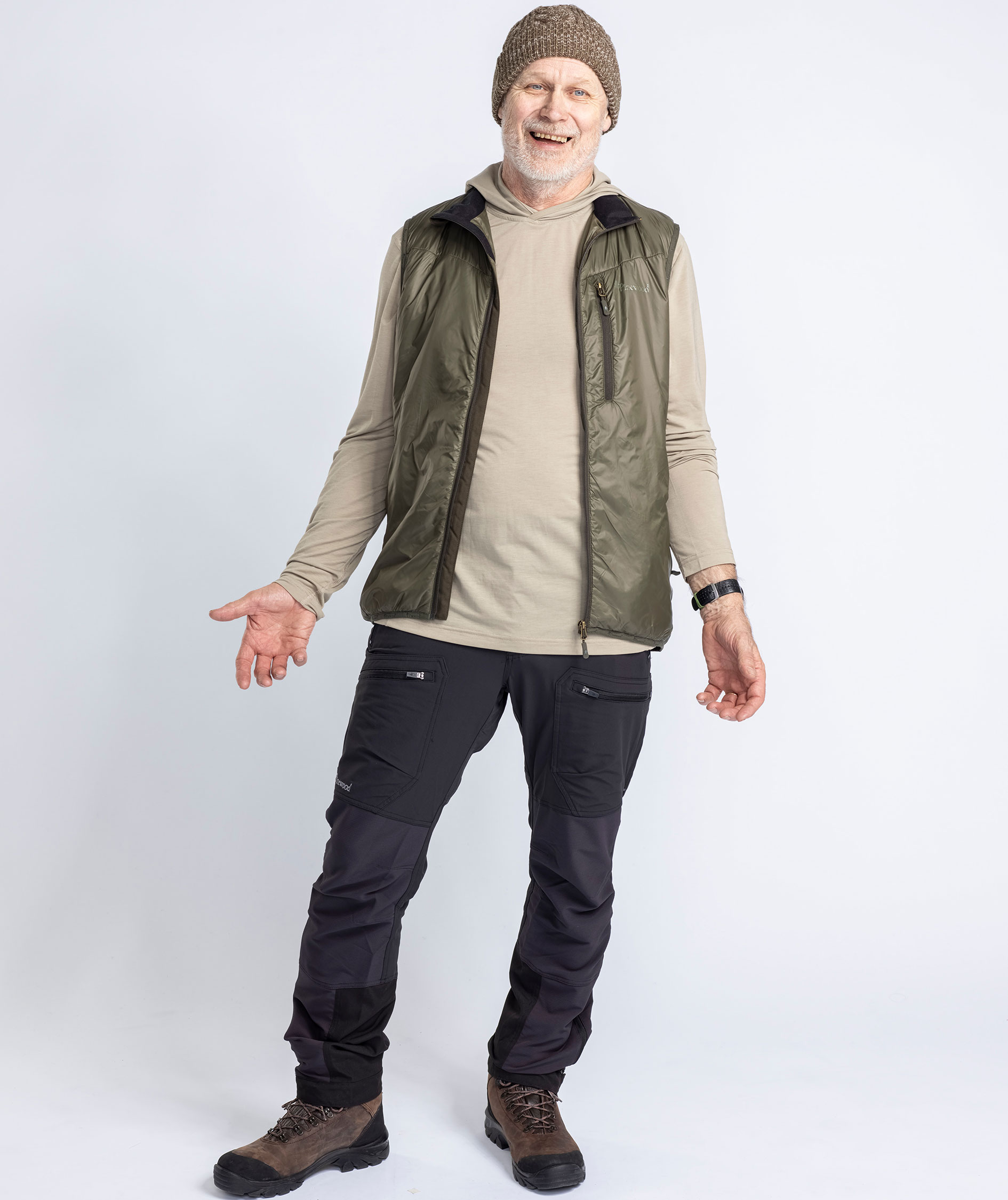 Pinewood Wool Insulation vest, Moss green, large image number 1