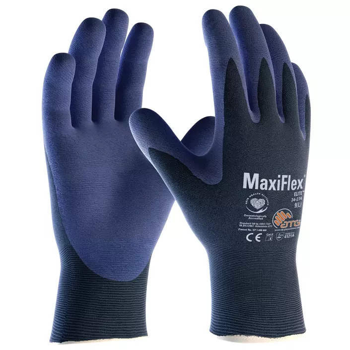 ATG MaxiFlex® Elite™ 34-274 arbejdshandsker, Mørkeblå, large image number 0
