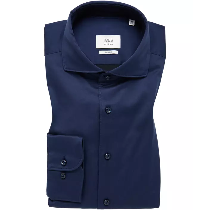 Eterna Soft Tailoring slim fit skjorta, Navy, large image number 4