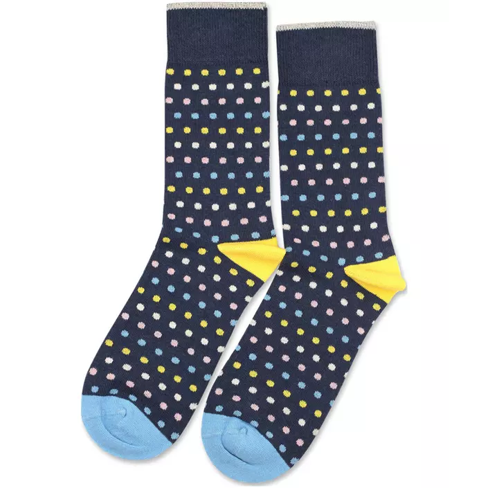 Democratique Originals Polkadot socks, Navy/Yellow, Navy/Yellow, large image number 1