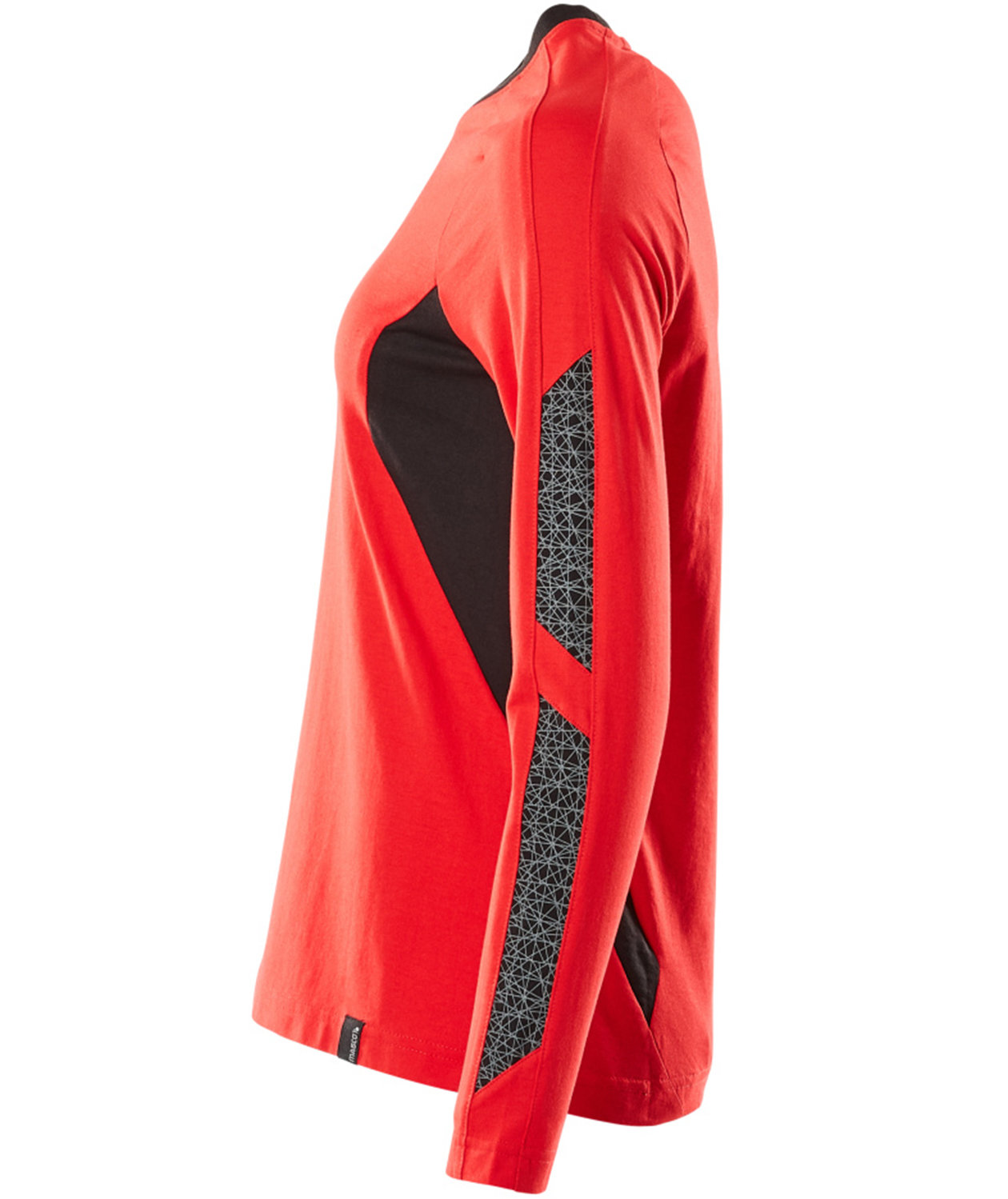 Mascot Accelerate lang&aelig;rmet dame T-shirt, Signalr&oslash;d/sort, large image number 3