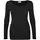 Vero Moda VMMAXI MY SOFT lang langærmet dame T-shirt, Black, Black, swatch