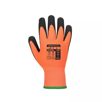Portwest Thermo Pro Ultra lined work gloves, Black/Orange