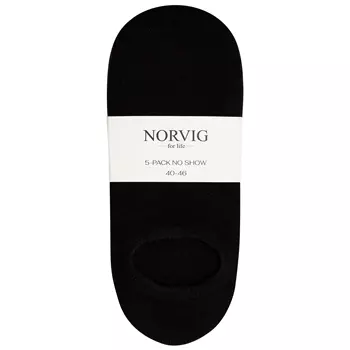 NORVIG 5-pack footies, Svart