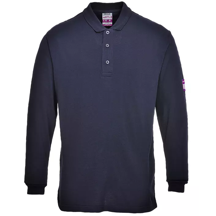 Portwest FR long-sleeved polo shirt, Marine Blue, large image number 0