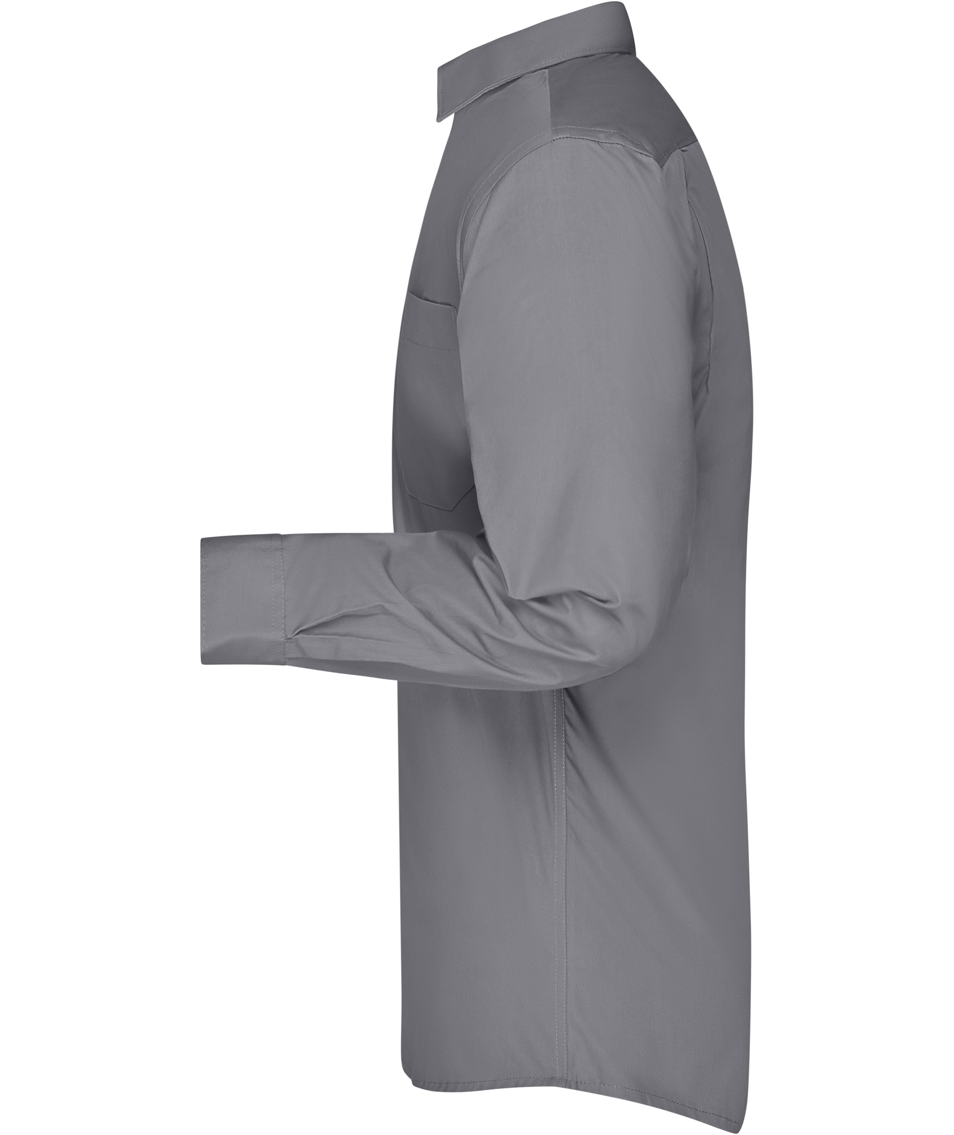 James & Nicholson modern fit  shirt, Grey, large image number 3