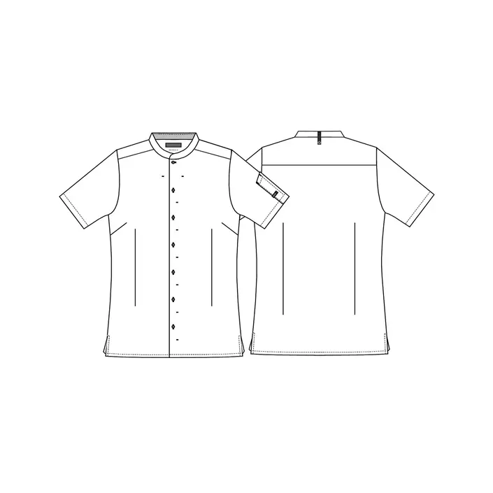 Kentaur modern fit short-sleeved women's chefs/servicesshirt, Black, large image number 2