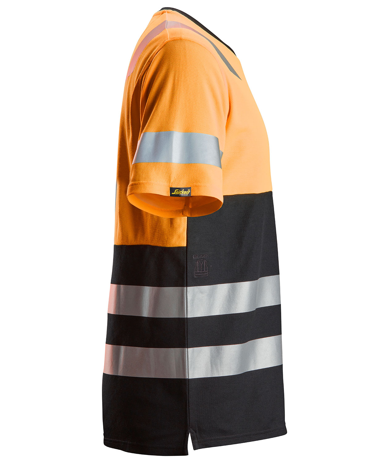 Snickers AllroundWork T-shirt 2534, Hi-Vis Orange/Sort, large image number 3