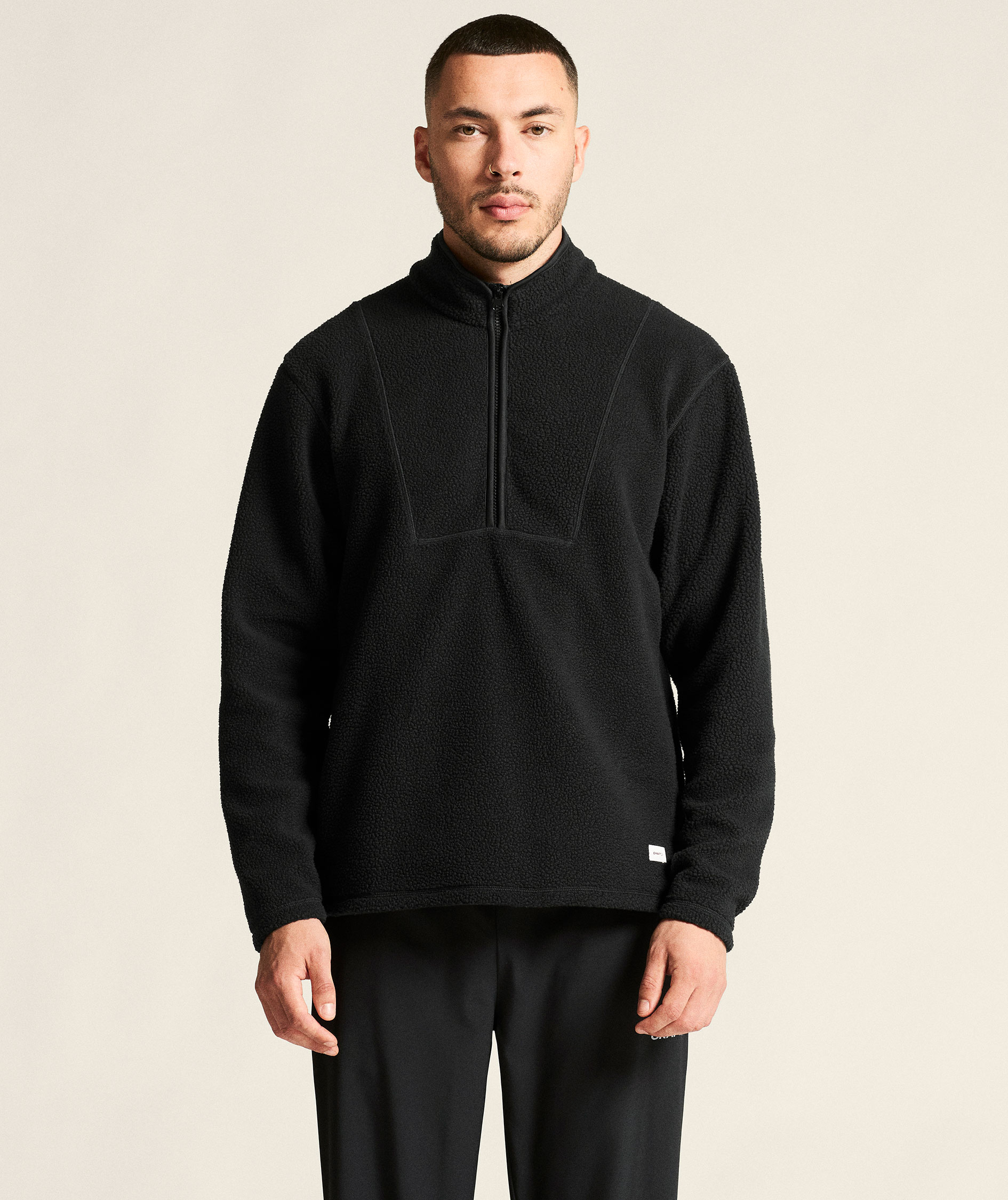 Craft Join half zip pile fleece pullover, Black