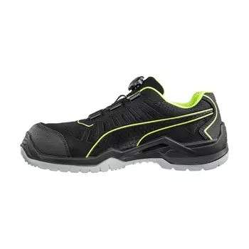 Puma Fuse TC Green Low Disc safety shoes S1P, Black/Green