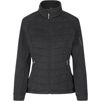 ID quilted women's fleece jacket, Graphite Melange
