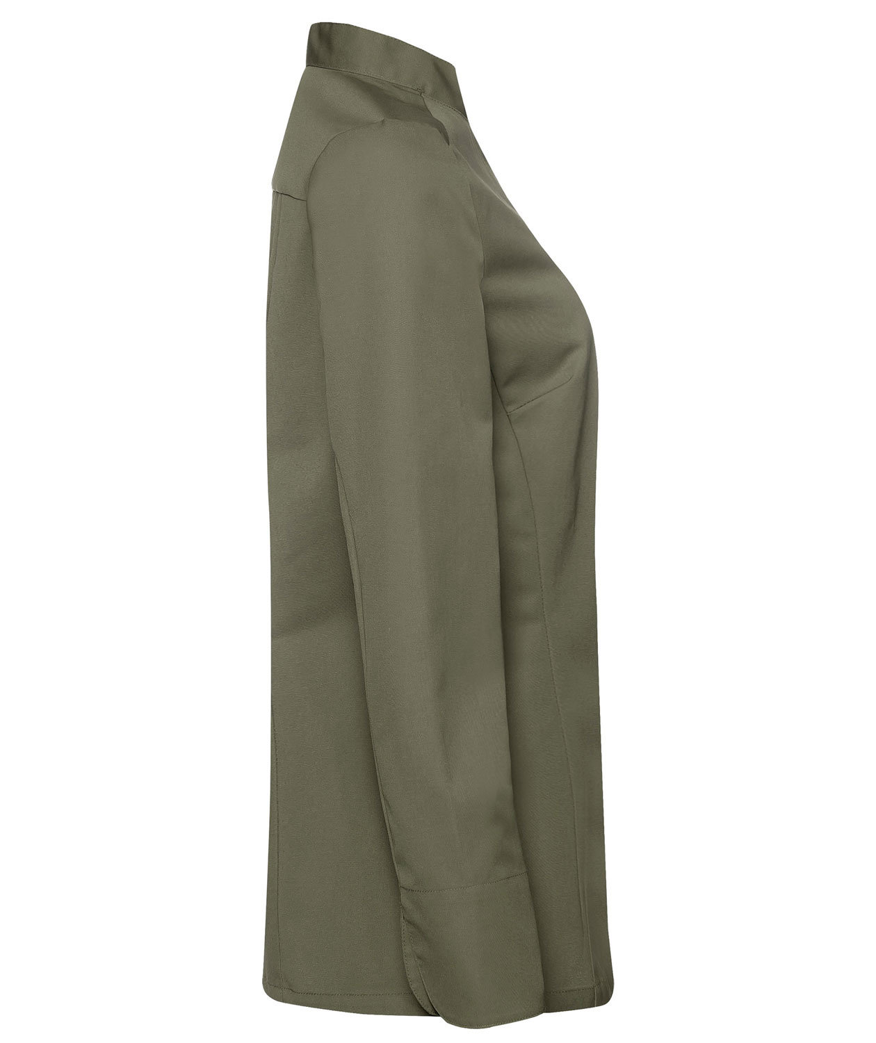 Segers slim fit dame kokkeskjorte, Olivengr&oslash;nn, large image number 2