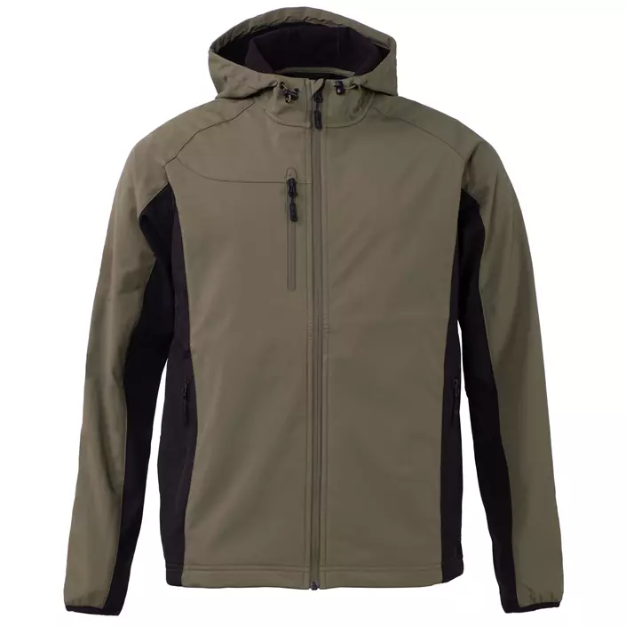 Tee Jays Performance softshell jacket with hood, Olive/Black, large image number 0