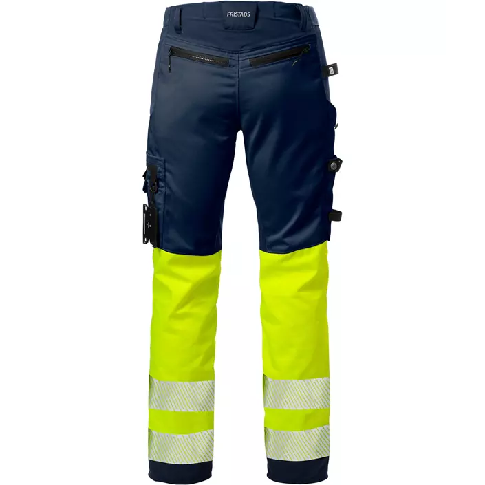 Fristads craftsman trousers 2706 PLU, Marine/Hi-Vis yellow, large image number 1