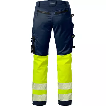 Fristads craftsman trousers 2706 PLU, Marine/Hi-Vis yellow