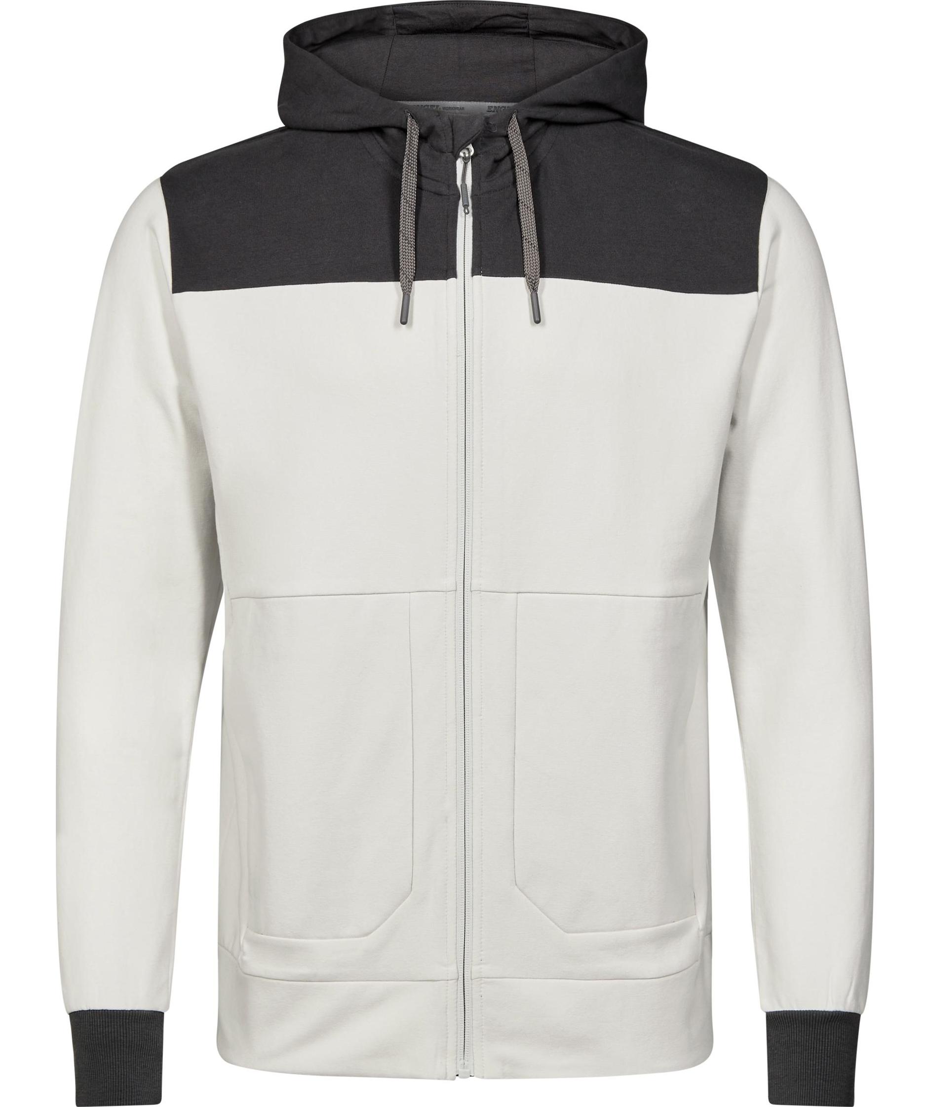 Engel Entire hoodie with zipper, Bone White/Anthracite Grey, Bone White/Anthracite Grey, swatch