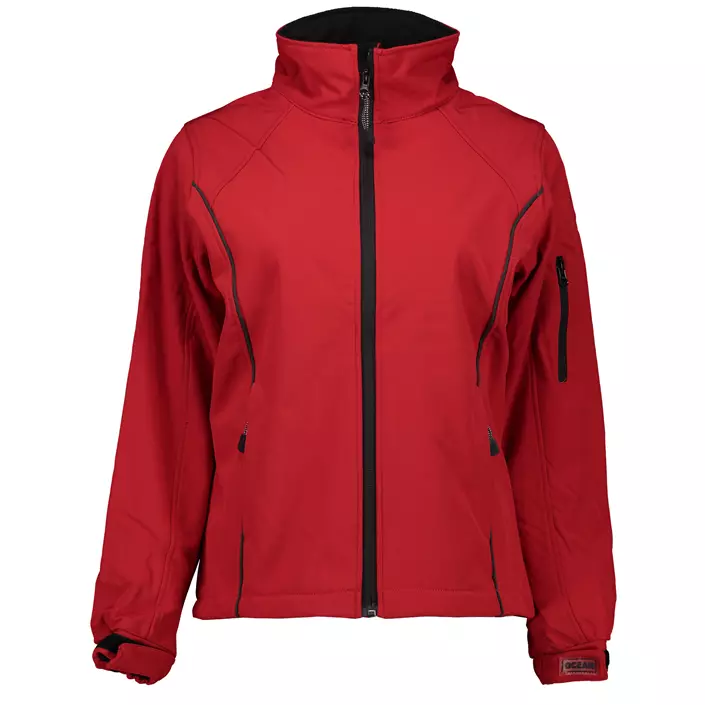 Ocean women's softshell jacket, Red, large image number 0