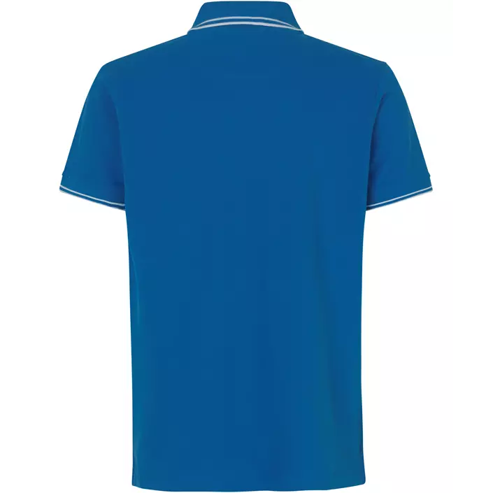 ID Stretch polo T-skjorte med kontrast, Azure, large image number 1