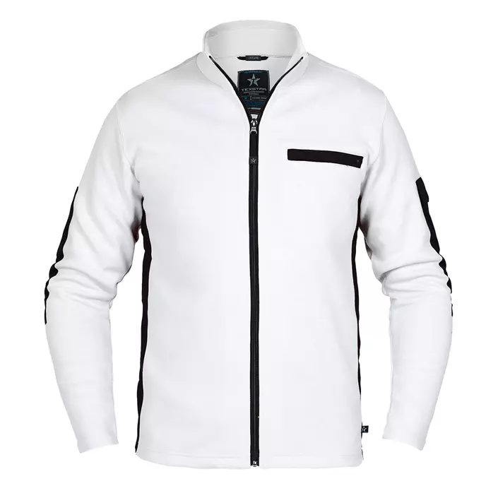 Texstar SW02 cardigan, Hvid, large image number 0
