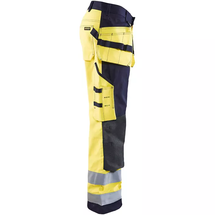 Blåkläder Multinorm craftsmen's trousers, Hi-vis Yellow/Marine, large image number 2