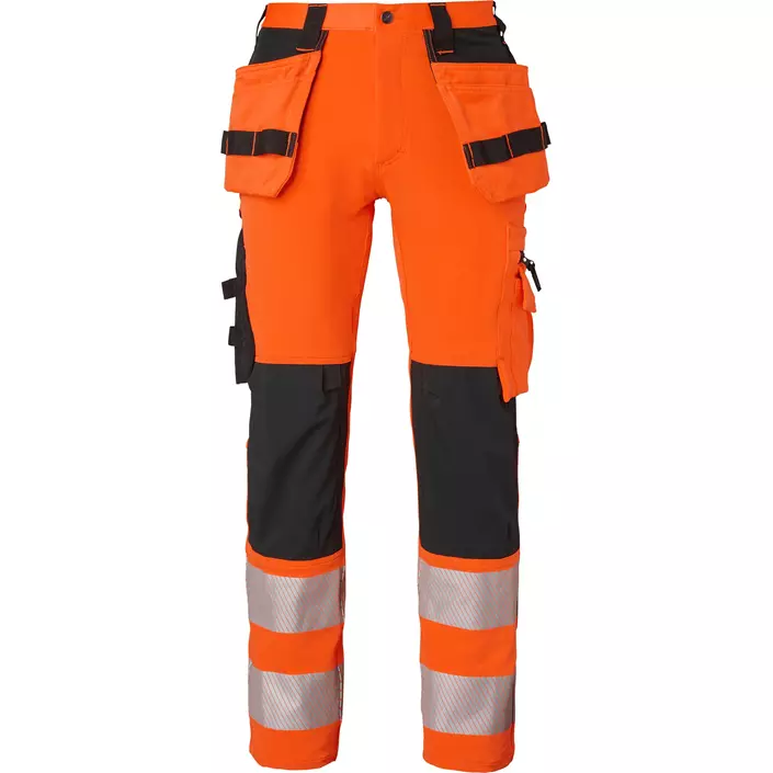 Top Swede craftsman trousers 313 full stretch, Orange/Black, large image number 0
