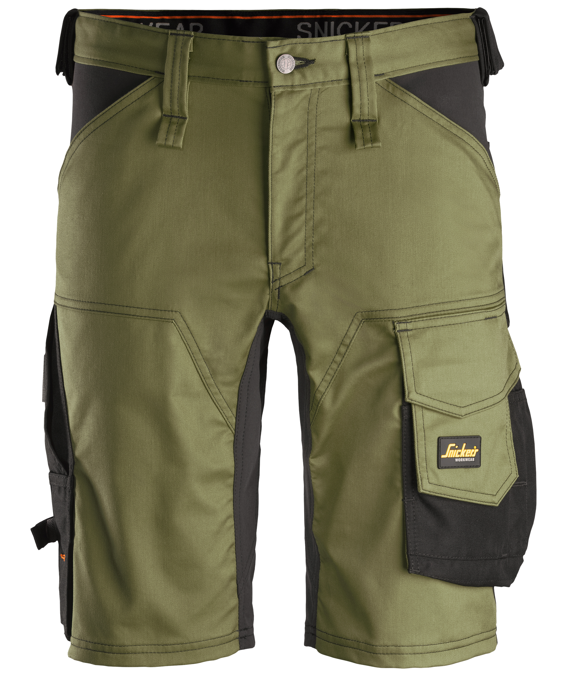 Snickers AllroundWork work shorts 6143, Khaki Green/Black, Khaki Green/Black, swatch