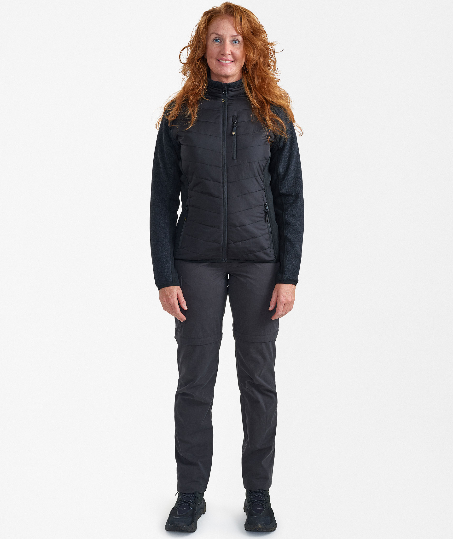 Deerhunter Moor women's zip-off hybrid jacket, Black