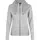 ID women's hoodie with full zipper, Grey Melange, Grey Melange, swatch