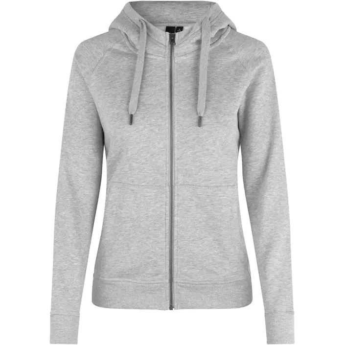 ID women's hoodie with full zipper, Grey Melange, large image number 0