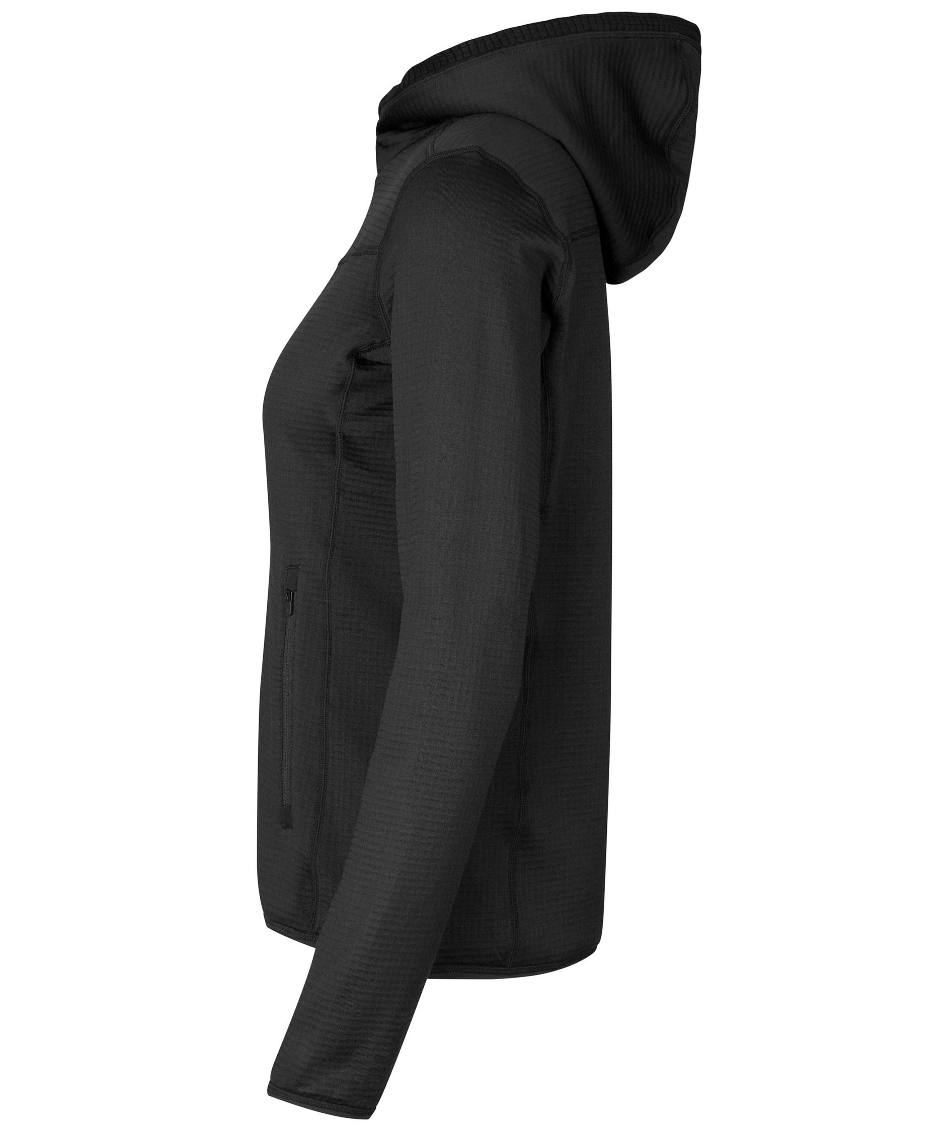 ID Stretch Komfort dame fleecetr&oslash;je, Sort, large image number 2