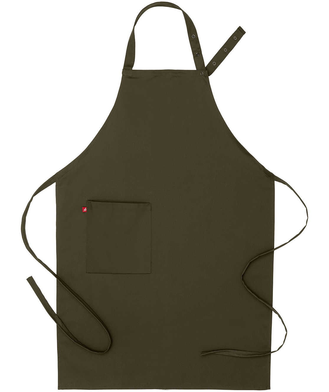 Segers 4579 bib apron with pocket, Dark Olivegreen, Dark Olivegreen, swatch