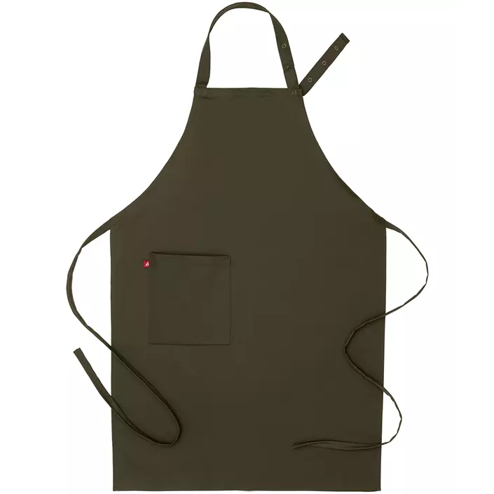 Segers 4579 bib apron with pocket, Dark Olivegreen, Dark Olivegreen, large image number 0