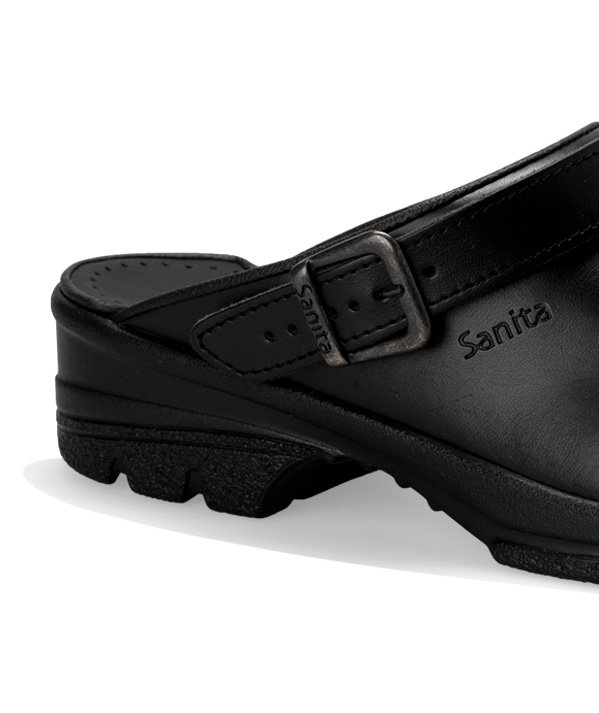 Sanita San Duty clogs with heel strap OB, Black, large image number 2