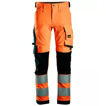 Snickers AllroundWork work trousers 6343, Hi-Vis Orange/Black