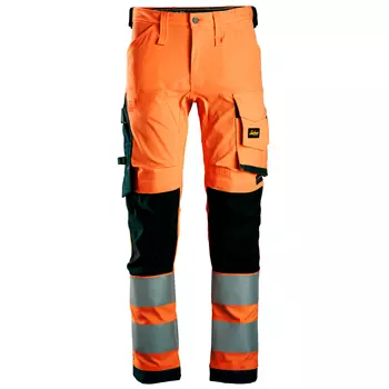 Snickers AllroundWork work trousers 6343, Hi-Vis Orange/Black