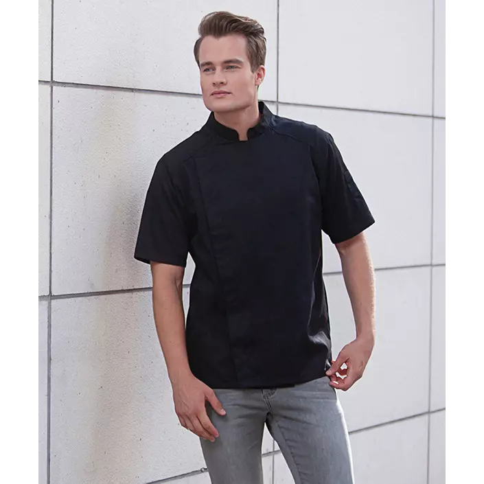 Karlowsky short-sleeved chefs jacket, Black, large image number 1